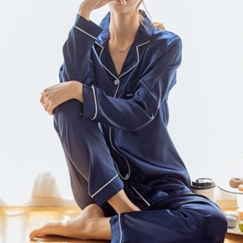 Pijamas para Mujer de Seda de Satén Sintética 