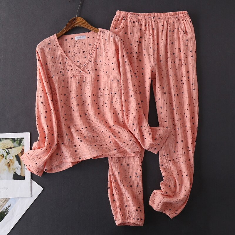 Pijamas de Algodón para Mujer  Textura Crepé