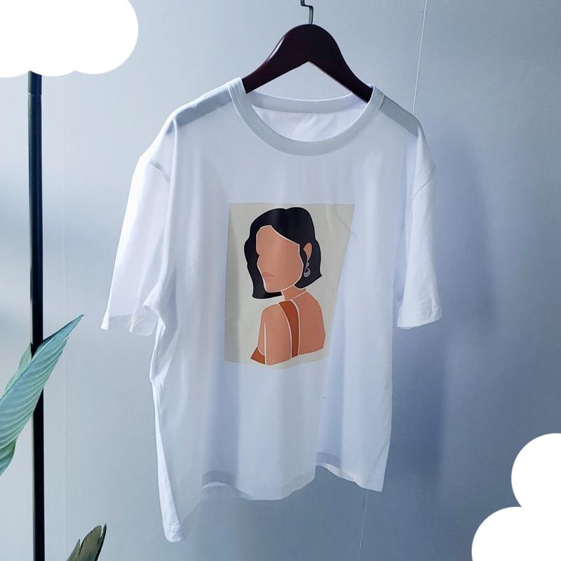 Florydays Camisetas S2 Blanco 2 / One Size Camisetas Con Personajes Estampados De Algodon