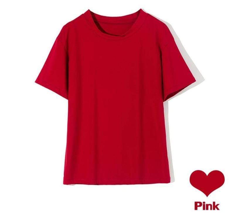 Florydays Camisetas S2 Rojo / S Camisetas Básicas Anchas Unicolor