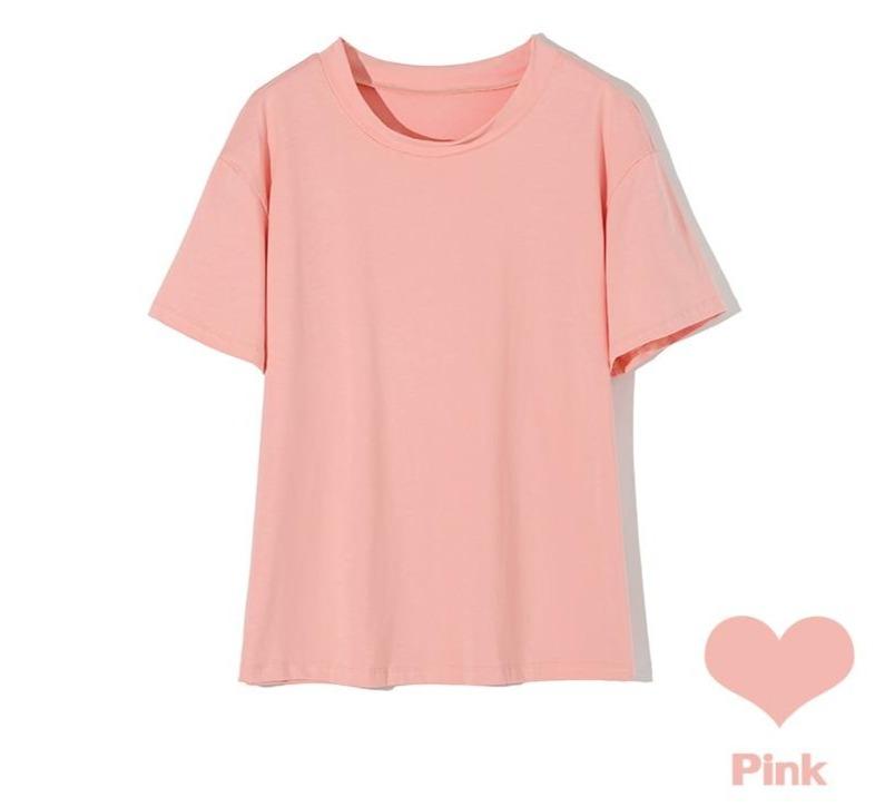 Florydays Camisetas S2 Rosa / S Camisetas Básicas Anchas Unicolor