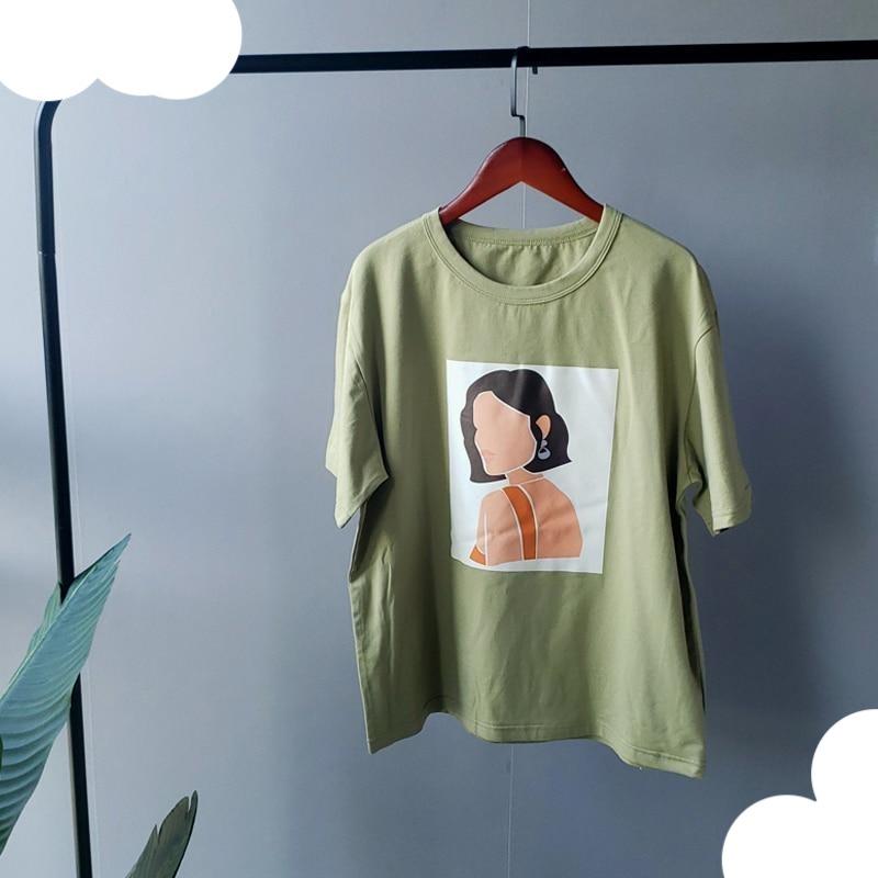 Florydays Camisetas S2 Verde / One Size Camisetas Con Personajes Estampados De Algodon