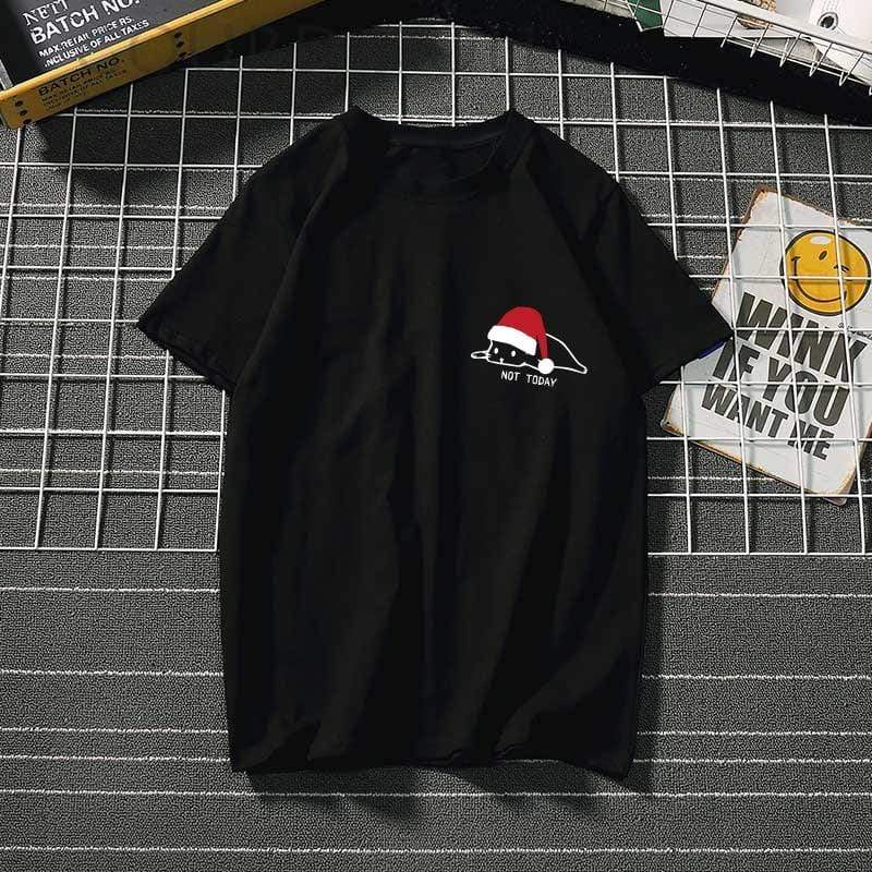 Florydays Camisetas S2 XPM Negro / S Camiseta Estampada A La Moda Con Manga Ancha