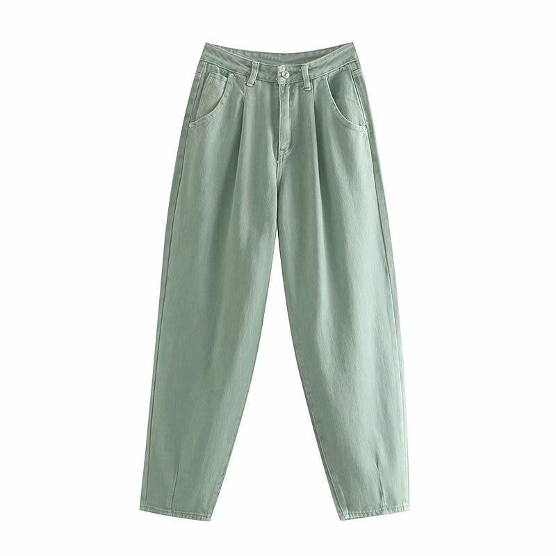 Florydays PANTALONES S2 Verde / XS Pantalones Vaqueros Casuales para Mujer
